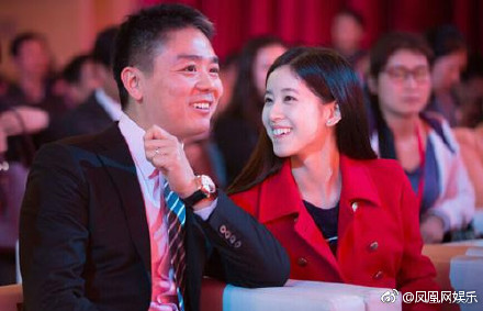 劉強東（左）和太太章澤天（右）。資料圖片