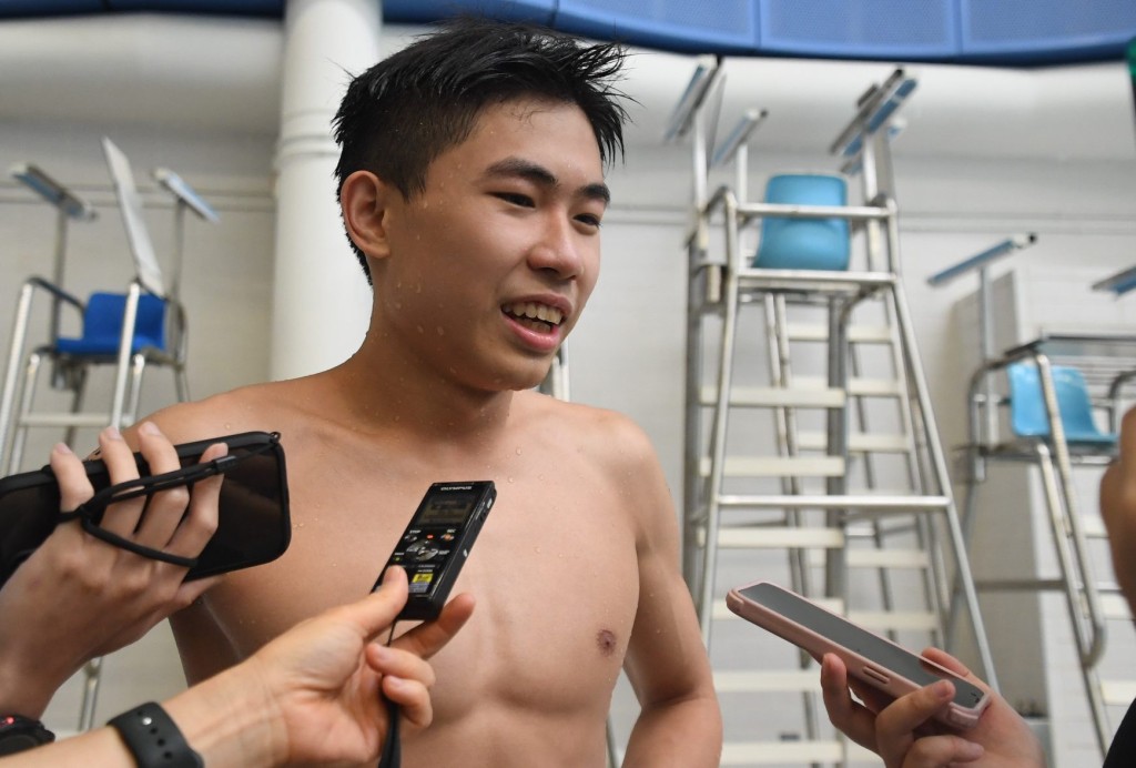 张智杰盼望未来挑战100米蛙泳香港纪录。 本报记者摄