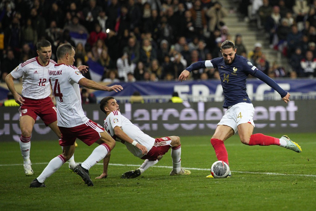 法國14:0大炒直布羅陀打破國際賽的最大比分紀錄。美聯社