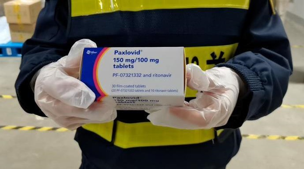上海所檢收的Paxlovid。互聯網圖片