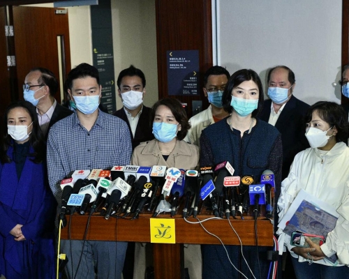 建制派會後見傳媒。