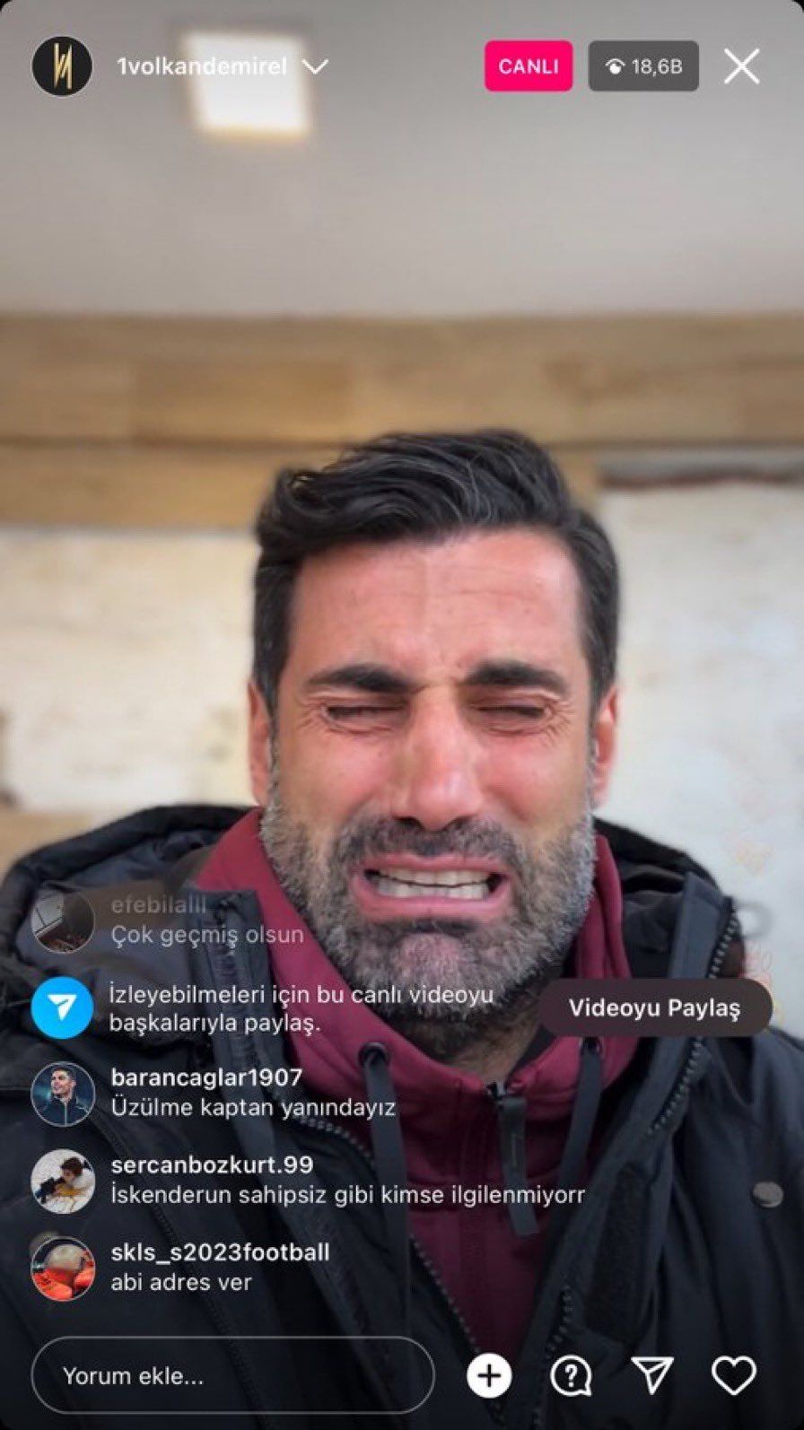 土耳其球會哈塔伊斯波爾的負責人德米雷爾在社交媒體上哭泣求助。