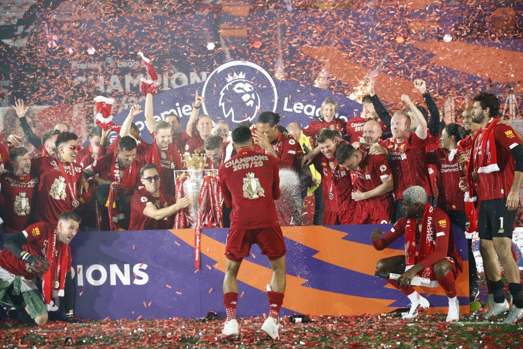 利物浦在2019至20球季贏得英超錦標。Reuters