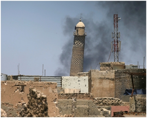 摩苏尔大清真寺位于该市旧城区。网上图片