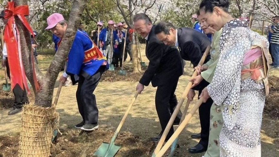 2025年無錫櫻花友好植樹活動。日本駐上海總領館官網