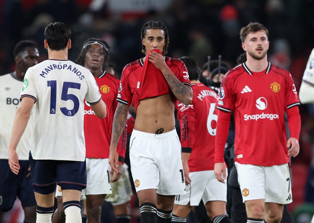 曼聯近期頻頻失分。法新社