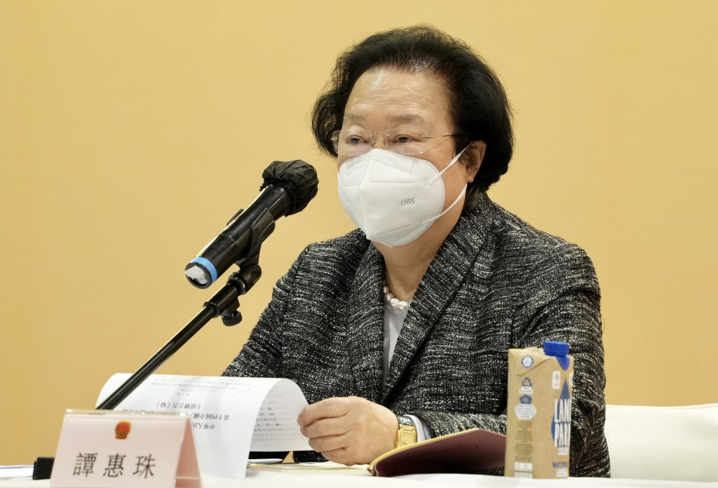 譚惠珠指今次港區人大代表選舉新增一項條件，要求參選人沒有干犯國安罪行而被判罪。