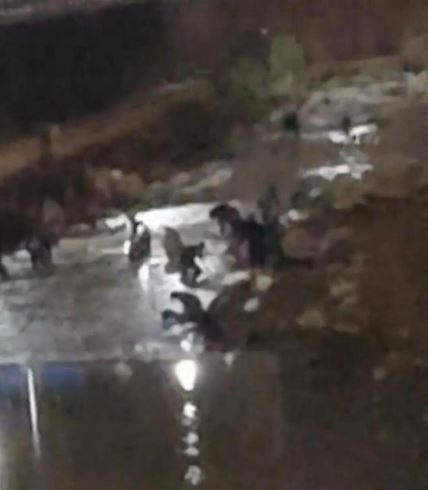 甘肅康縣燕子河傳出有黃金，吸引民眾前往淘金。微博