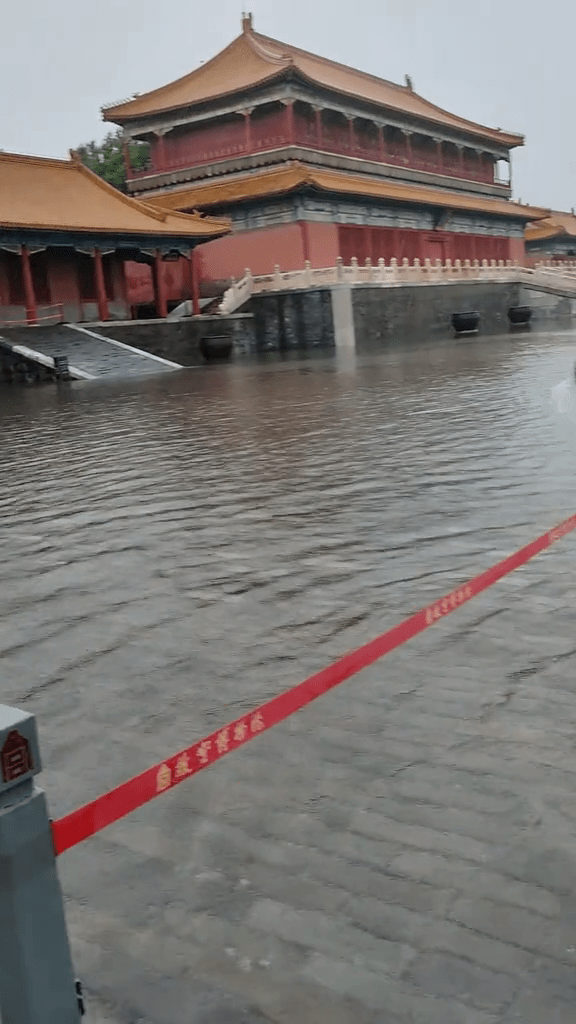 受暴雨影響，故宮博物院29日臨時關閉。