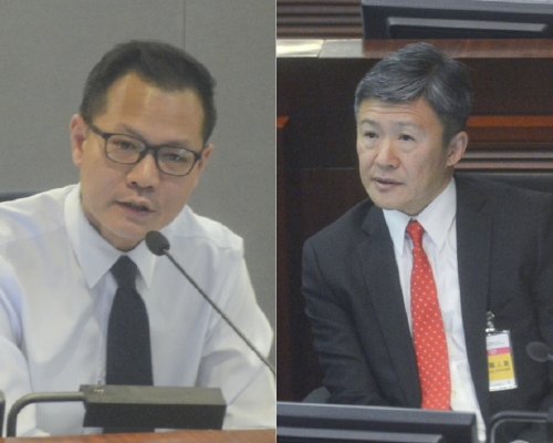 郭榮鏗(左)、白韞六(右)。