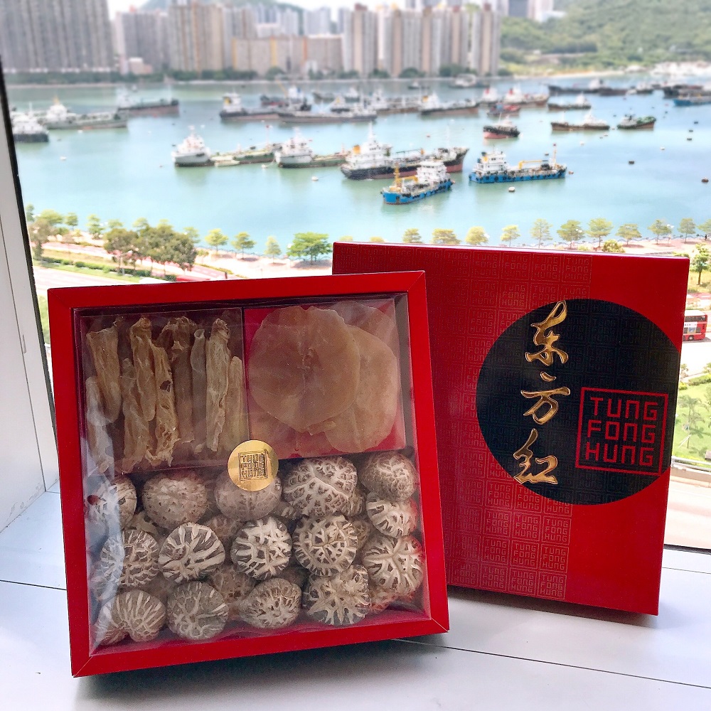 東方紅的「海味自由配」計劃,可如夾糖般,任意搭配海味、乾貨禮盒。 東方紅的「海味自由配」計劃,可如夾糖般,任意搭配海味、乾貨禮盒。