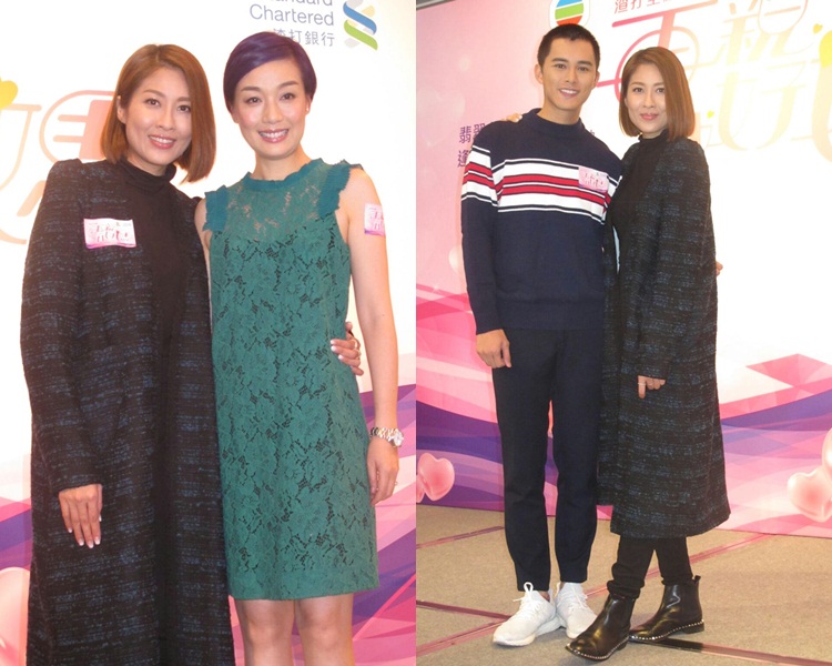 陳敏之分別與江美儀、何廣沛合照。