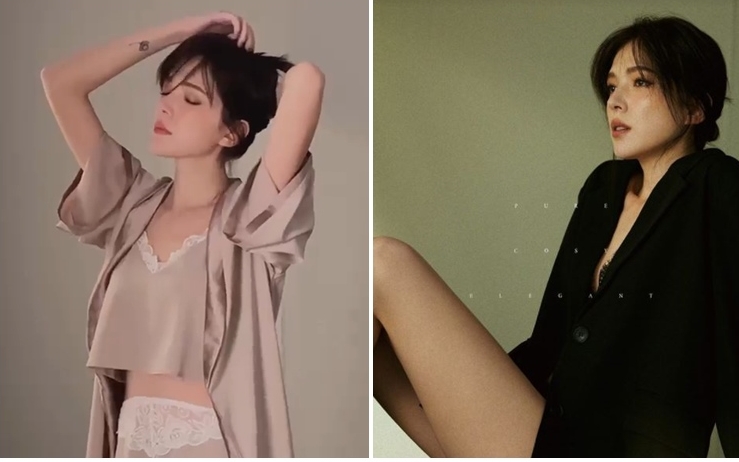 許瑋甯推出自家內衣品牌，還親自穿上示範。