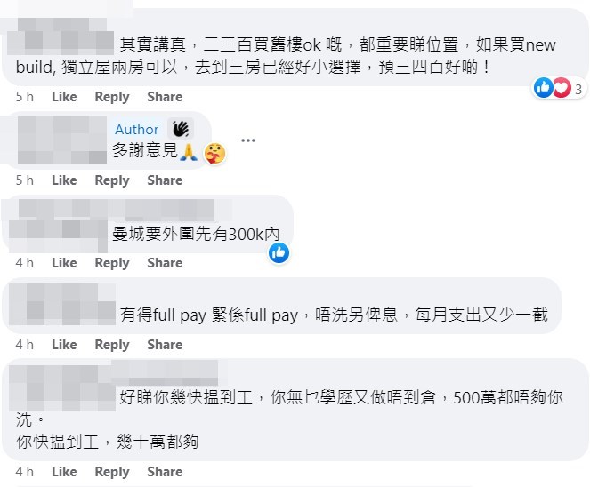 楼主感谢网民提供意见。fb「曼彻斯特香港谷 英国 曼城 香港人」截图