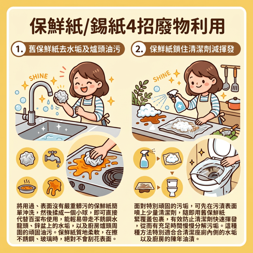 保鲜纸/锡纸4招废物利用 保鲜纸/锡纸4招废物利用