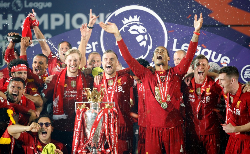 利物浦在2019至20球季贏得英超錦標。Reuters