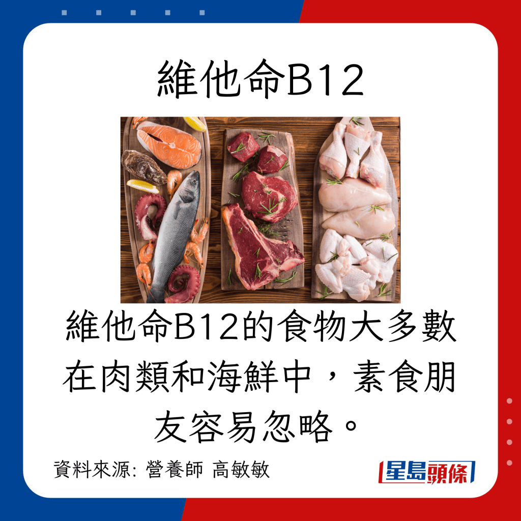 素食者缺乏的4大营养素：维他命B12