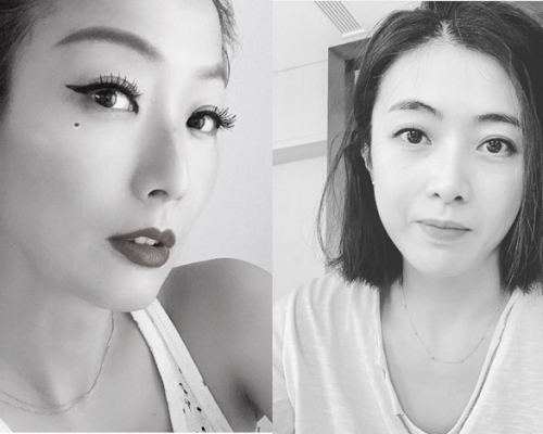 Sammi與甘比上載黑白照片，呼籲女性支持女性。