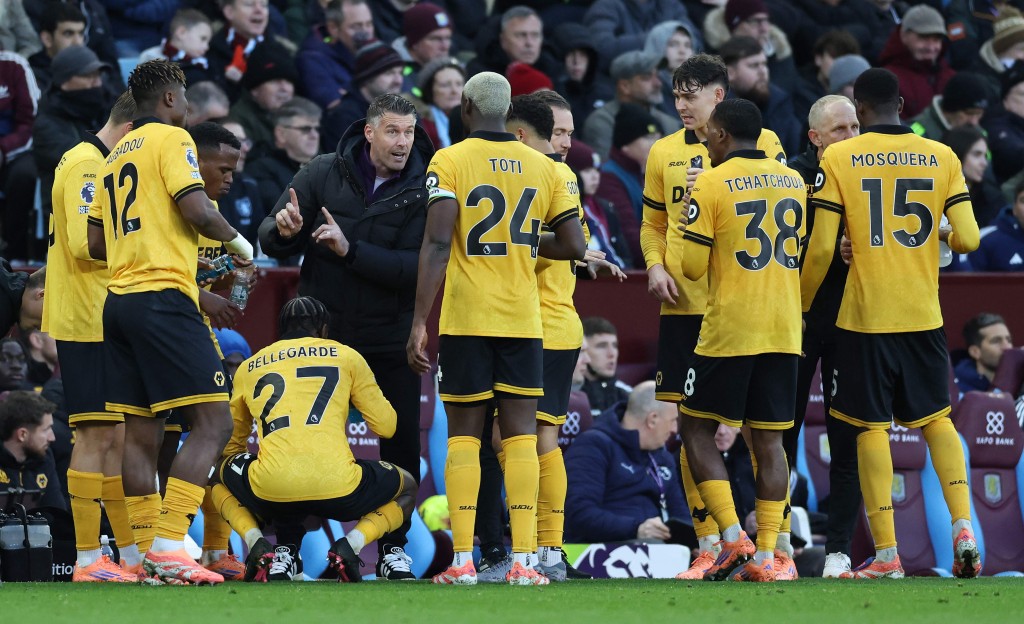 狼隊在14輪英超只有2分。法新社