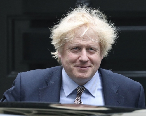 約翰遜呼籲全球合作。AP 