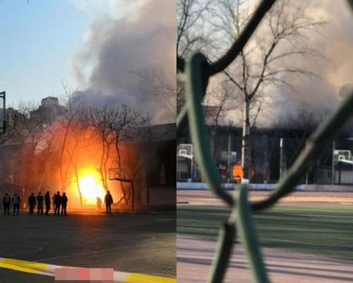 北京交通大學的實驗室發生火警。網圖