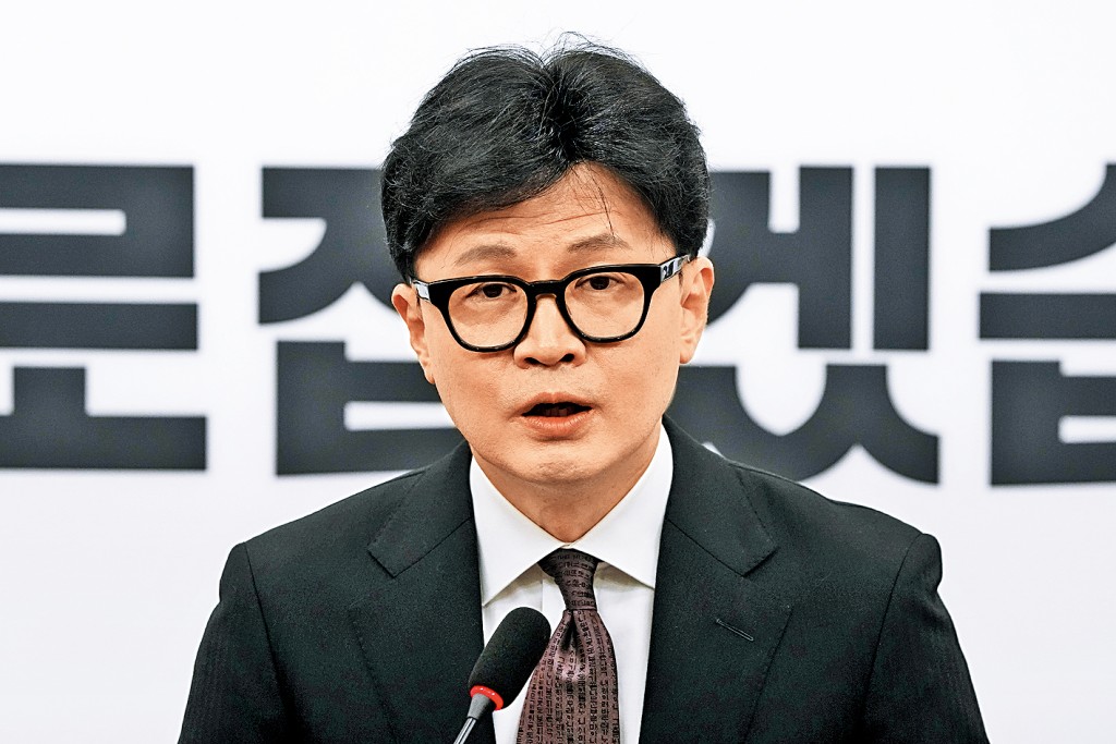 執政國民力量黨黨魁韓東勳宣布辭職。