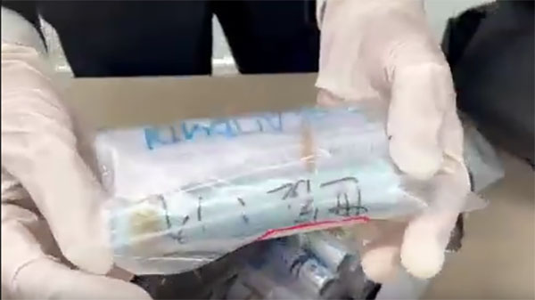 深圳海關查獲101支孕婦血液樣本。   海關發布片截圖