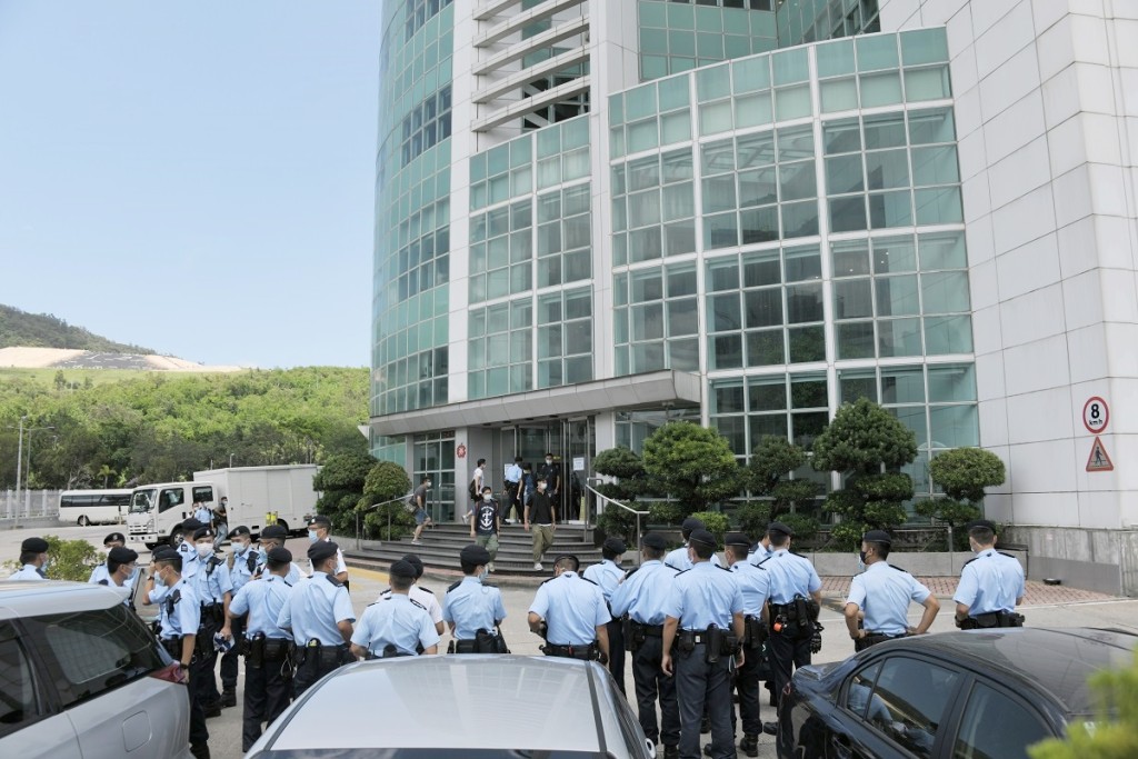 警方國安處搜查將軍澳壹傳媒大樓。