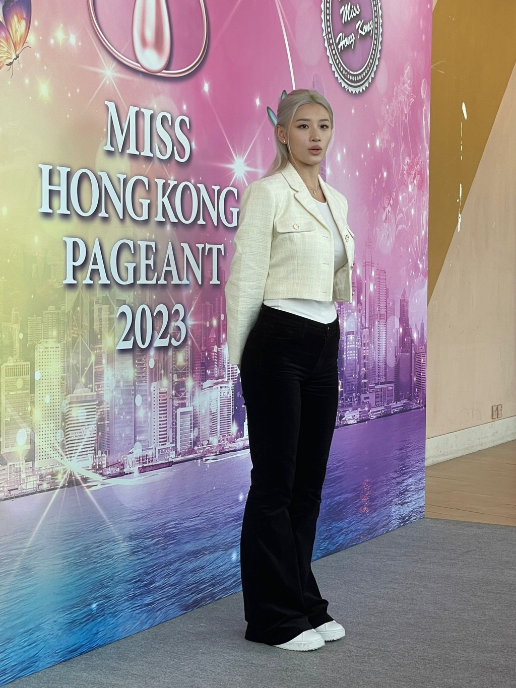 郭佩文参加2023年度香港小姐竞选。