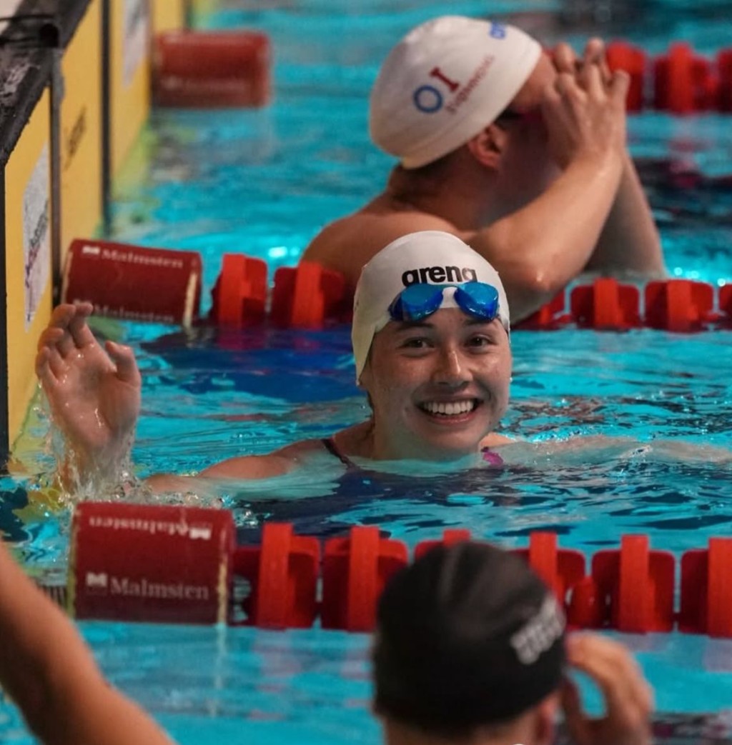 何詩蓓今年狀態火熱，上周末才剛在瑞典斯德哥爾摩游泳公開賽大豐收強勢掃4金。星島圖庫