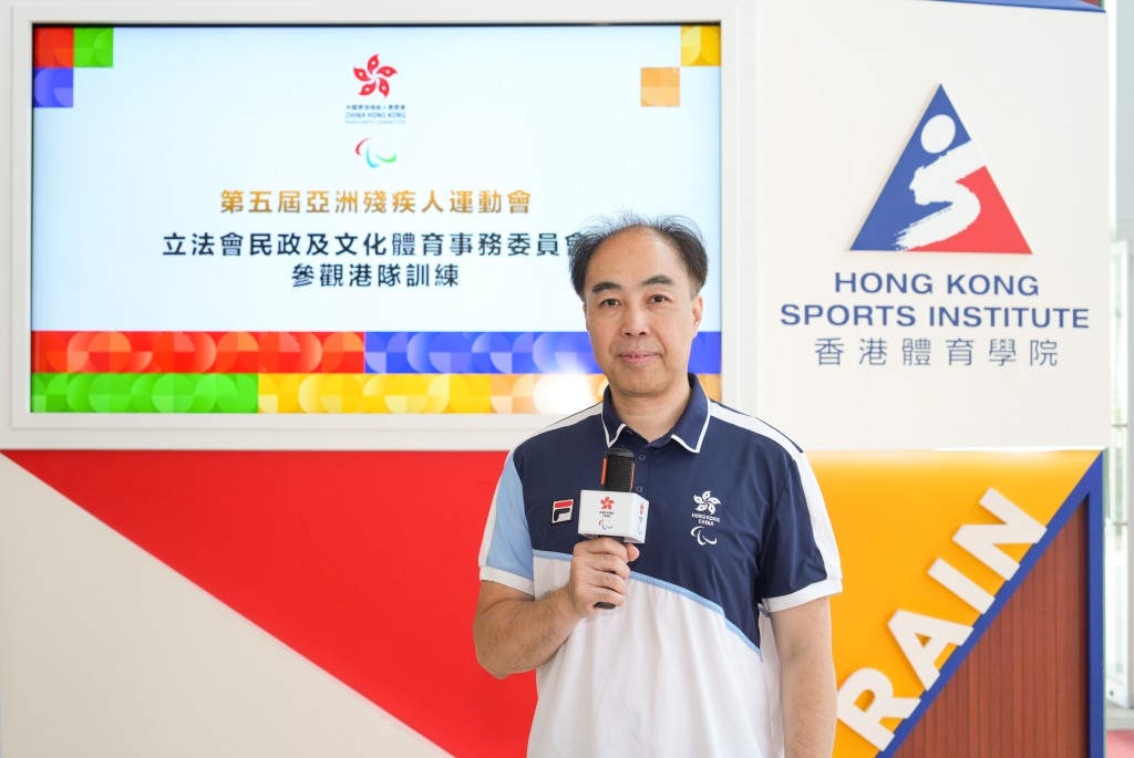 中国香港残疾人奥委会副会长暨第五届亚洲残疾人运动会中国香港代表团团长陆子聪博士致辞，感谢立法会民政及文化体育事务委员会到访，为运动员打气；并透露一众中国香港运动员正积极备战，矢志于亚洲舞台为港争光。
