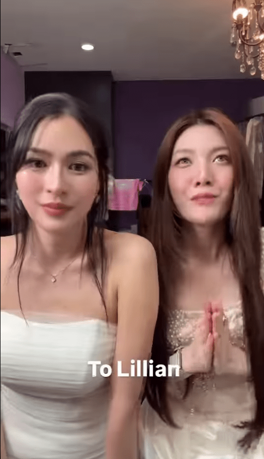 近日泰國女星鄺玲玲與Orm知道施可瑩病況，特意拍片為她打氣。（影片來源：LingOrm.HongKong FanBase）