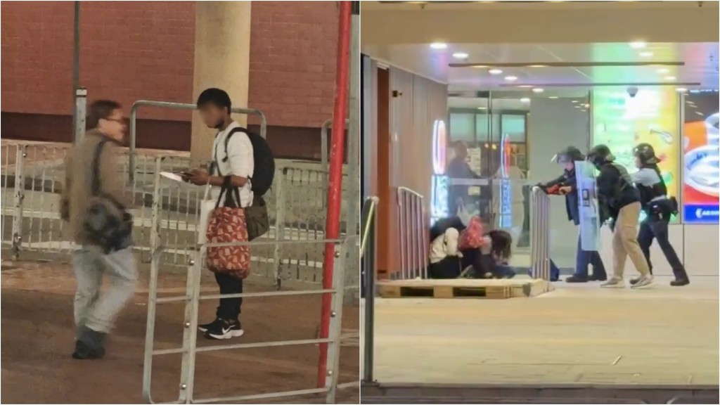 屯門市廣場男子揮刀 警員開兩槍制服 疑犯送院搶救不治
