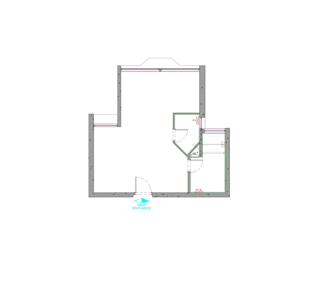 裝修前格局平面圖。