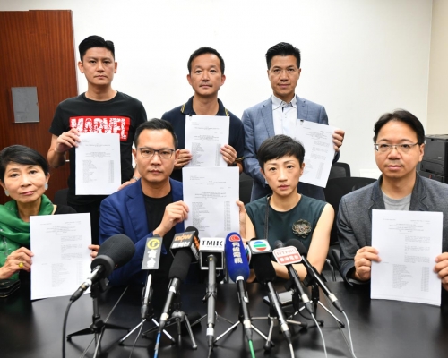 24名泛民立法會議員申請司法覆核許可和臨時禁制令，質疑行政長官引用《緊急法》落實並推行《反蒙面法》
