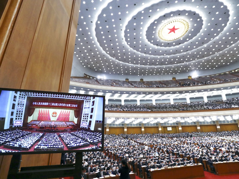 全國人大會議今早在北京開幕。新華社