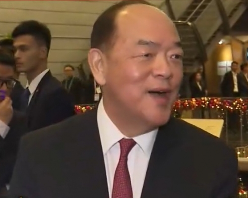 澳門新任行政長官賀一誠。無綫截圖