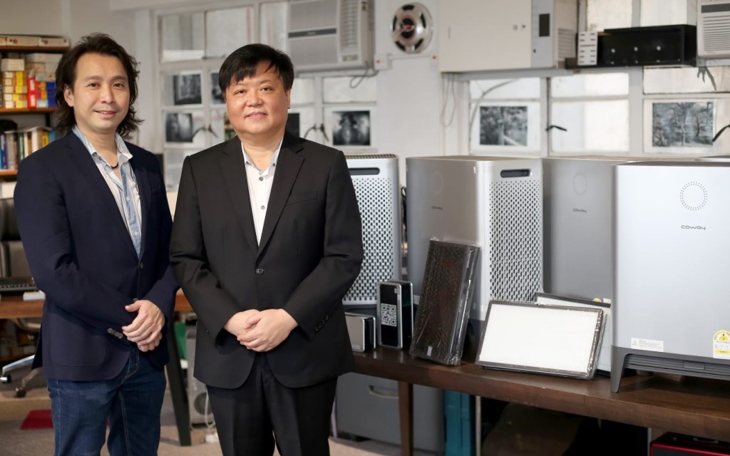 室內環境測量及改善專家羅國湧（左）及利民實業有限公司集團副主席黃文顯博士（右）。