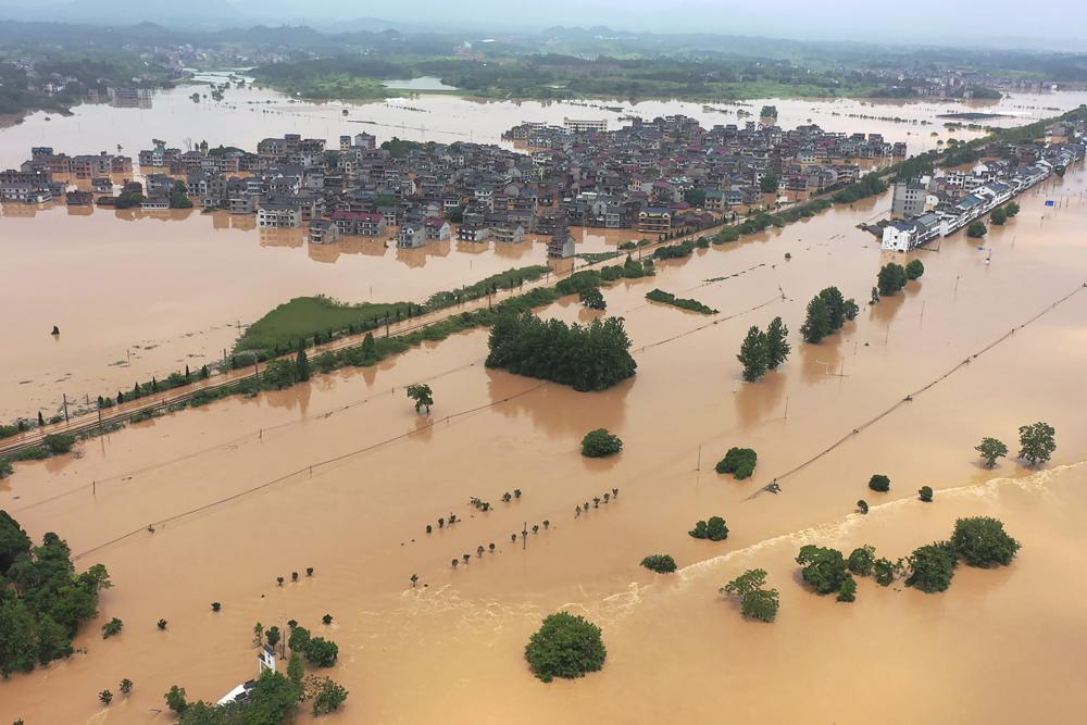 2022年6月江西上饒市水災。 資料圖片