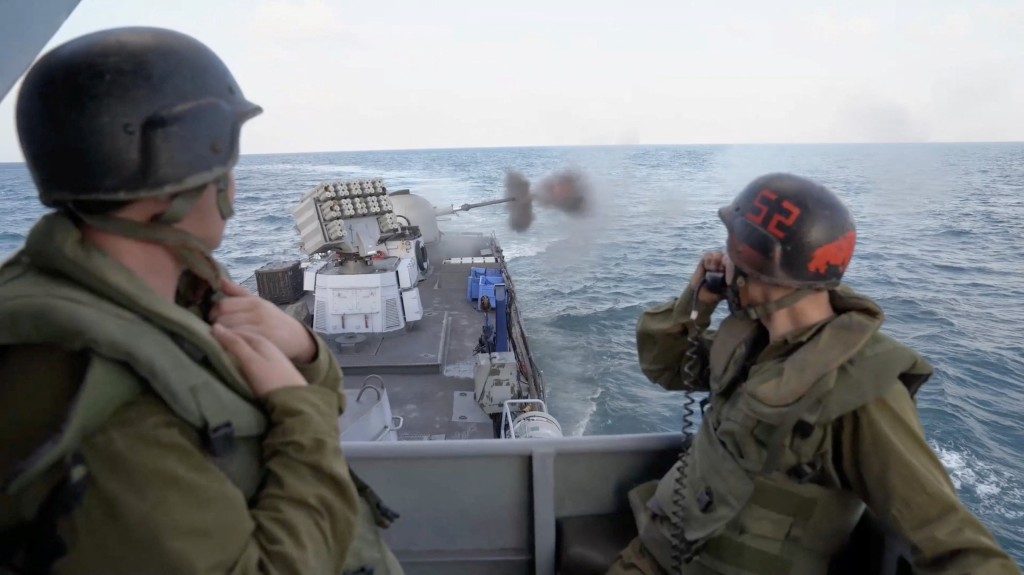 以军针对加沙的海上攻势。路透社
