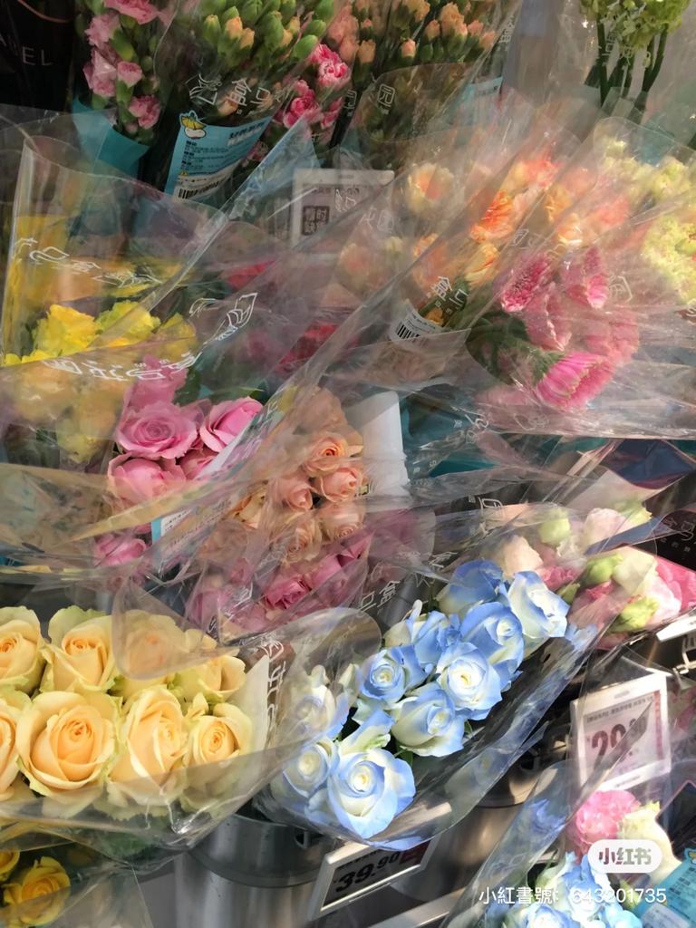 網民推介可以在深圳的盒馬鮮生及山姆超市等買鮮花。（圖片來源：行迹@小紅書）
