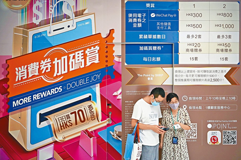 ■第二期电子消费券今日起发放，商场及零售商户都摩拳擦掌。