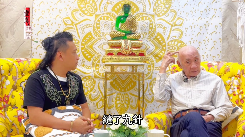 李家鼎到台灣拍戲入住酒店後感到不舒服，之後拍攝時發生意外。（YouTube＠香港象神金殿—靈異靈醫）