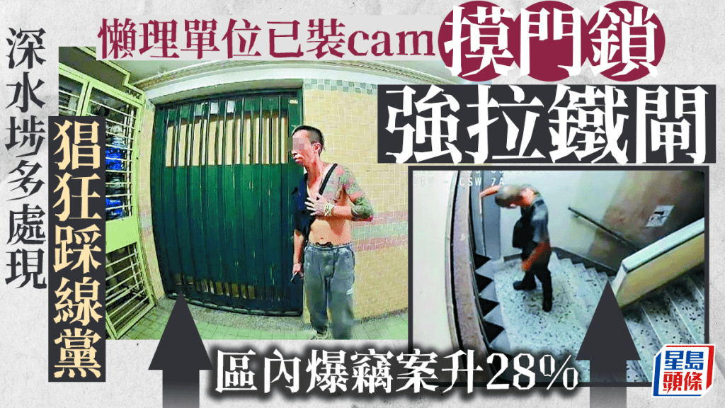 爆竊賊猖狂 拉鐵閘踩線 懶理單位已裝cam 上樓落樓四圍走