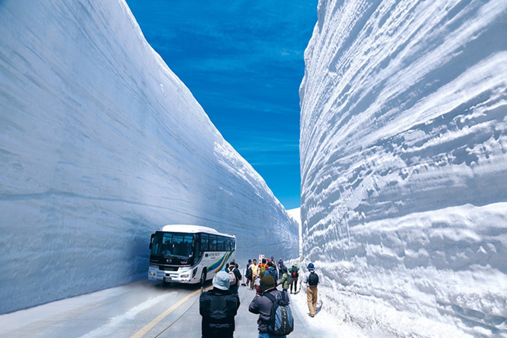 立山黑部大雪壁。網上圖片