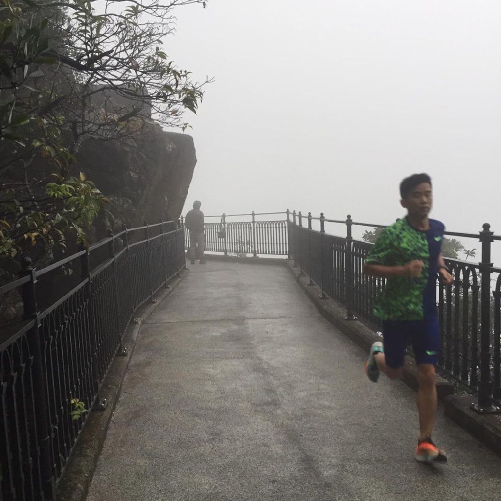 林狗朝早跑。