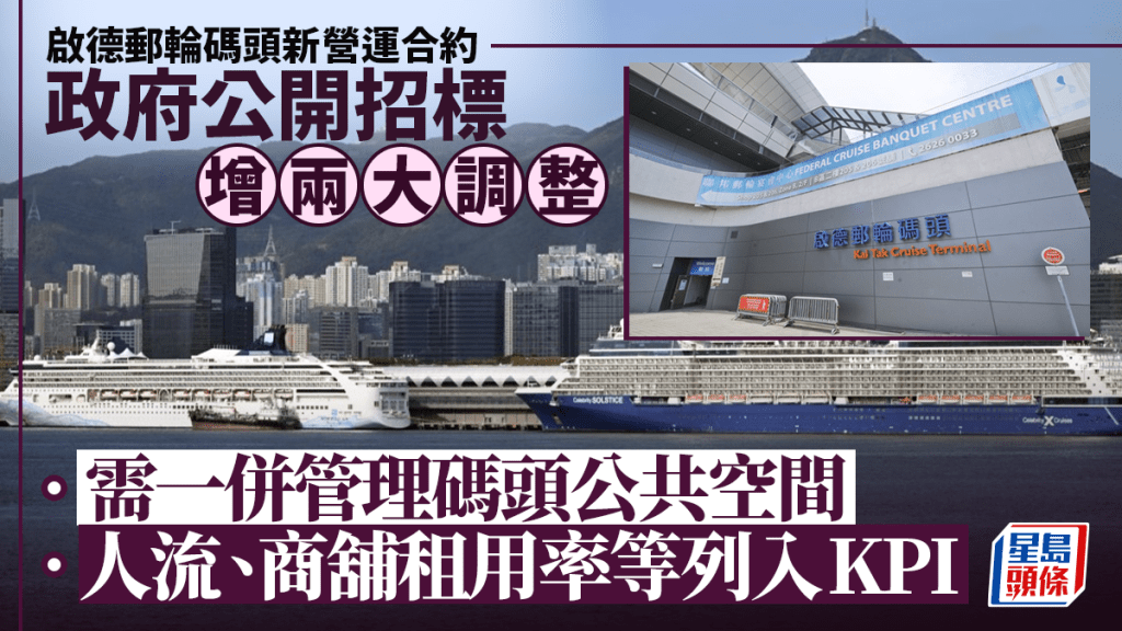 啟德郵輪碼頭︱新營運合約招標 引入4個KPI  包括停泊次數、商舖租用率 不達標須補償政府
