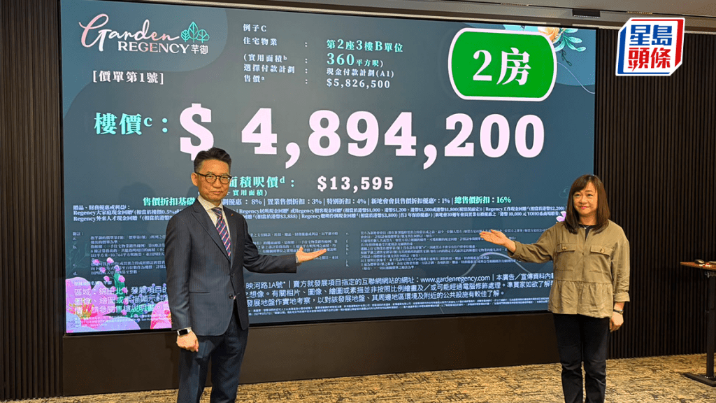 元朗芊御开价 首批120伙 每呎均价1.4万 入场费393万
