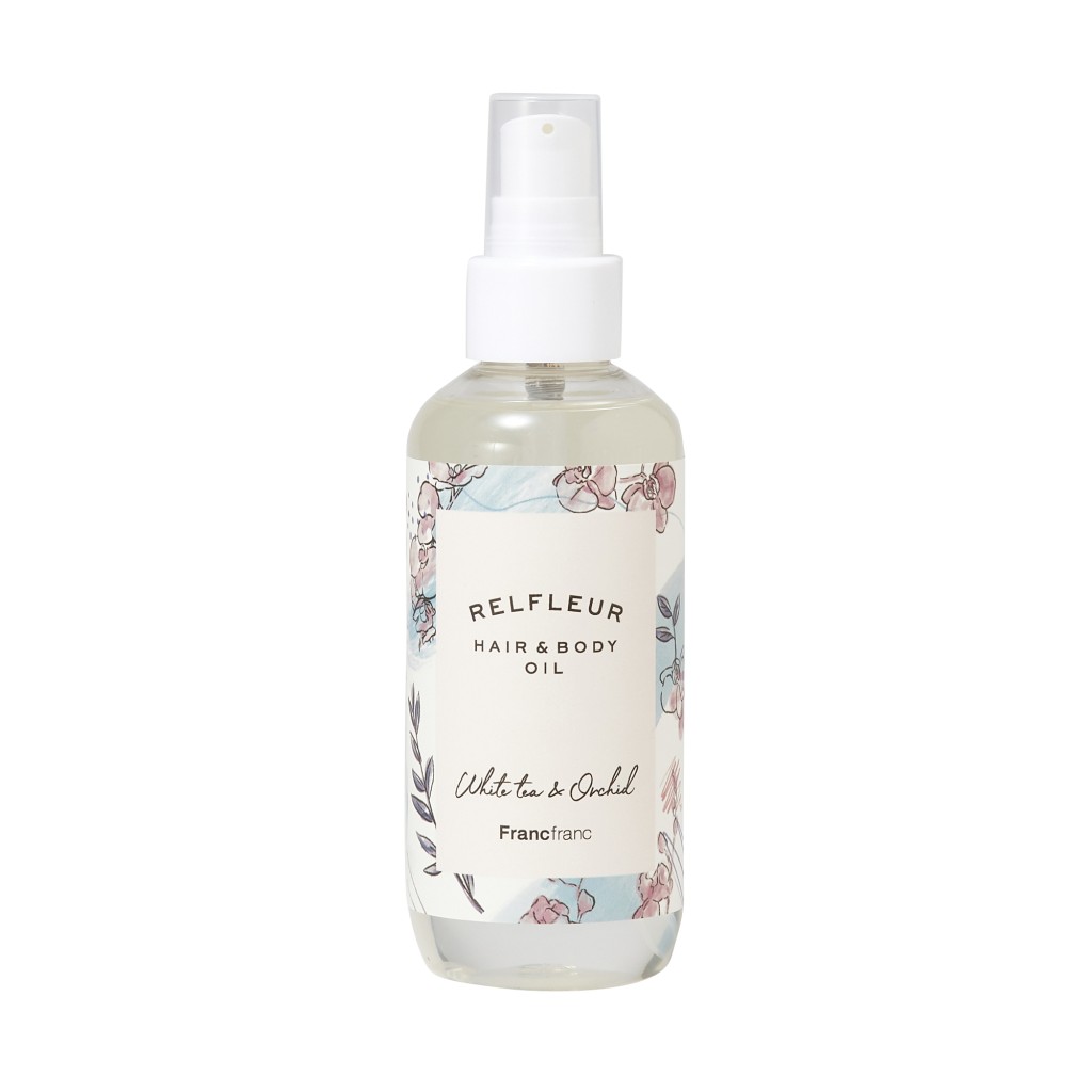Relfleur hair & body oil beige (White tea & orchid) F/$100 Relfleur hair & body oil beige (White tea & orchid) F/$100
