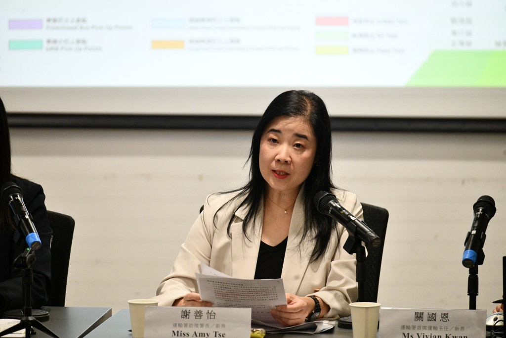 運輸署助理署長/新界謝善怡。 運輸署助理署長/新界謝善怡。